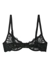 Fleur Du Mal Bianca Lace Balconette Bra In 黑色