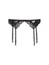 Fleur Du Mal Bianca Garter Belt In Black