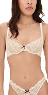 Fleur Du Mal Bianca Lace Balconette Bra In Buttercup