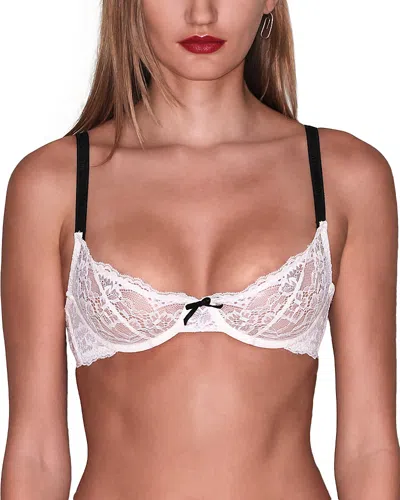 Fleur Du Mal Bianca Lace Balconette Bra In White