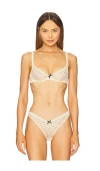 Fleur Du Mal Bianca Lace Balconette Bra In Buttercup
