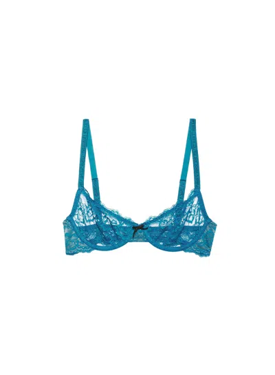 Fleur Du Mal Bianca Lace Bra In Multi