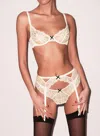 Fleur Du Mal Bianca Lace Bra In Buttercup