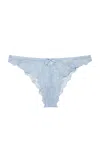 Fleur Du Mal Bianca Lace Cheeky In Blue