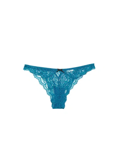 Fleur Du Mal Bianca Lace Cheeky In Animal Print
