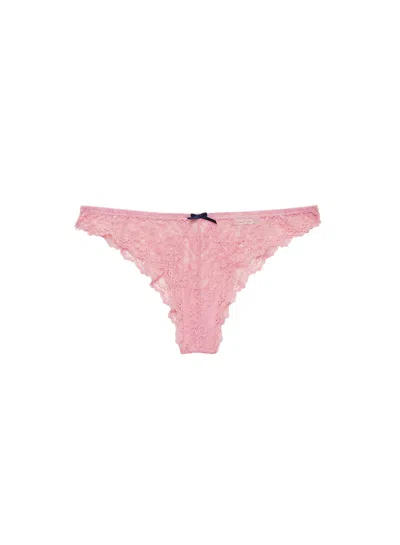 Fleur Du Mal Bianca Lace Cheeky In Pink