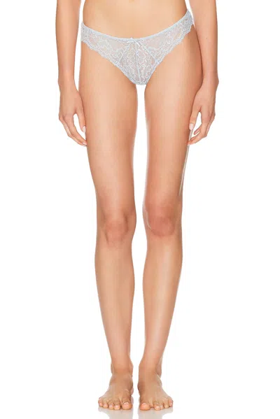 Fleur Du Mal Bianca Lace Cheeky Underwear In Blue
