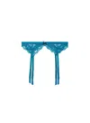Fleur Du Mal Bianca Lace Garter Belt In Blue