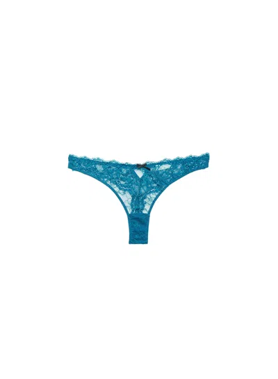 Fleur Du Mal Bianca Lace Thong In Multi