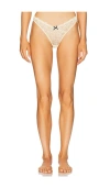 Fleur Du Mal Bianca Lace Thong In Buttercup