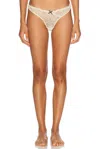 Fleur Du Mal Bianca Lace Thong In Buttercup