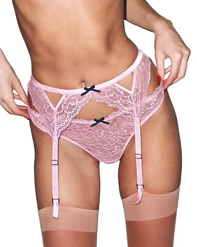 Fleur Du Mal Bianca Lace Thong In Pink