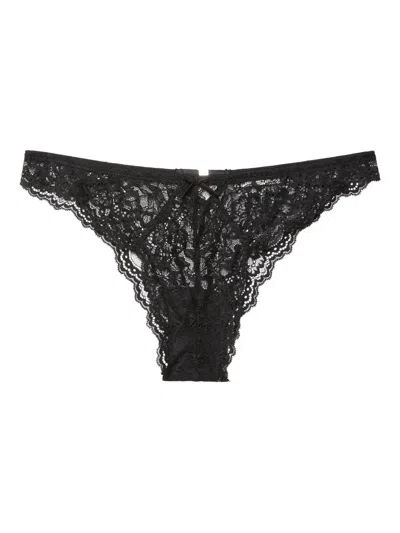 Fleur Du Mal Bianca Thong In Black