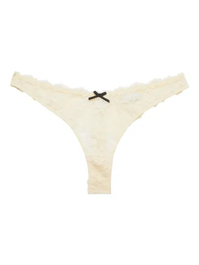 Fleur Du Mal Bianca Thong In Neutrals