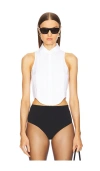 Fleur Du Mal Bib Top In White