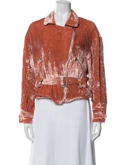 Pre-owned Fleur Du Mal Biker Jacket In Pink