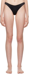 Fleur Du Mal Black Luxe Thong In 0100 Black