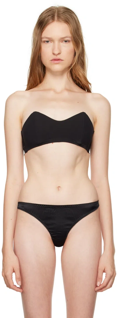 Fleur Du Mal Bandeau Bra In 0100 Black