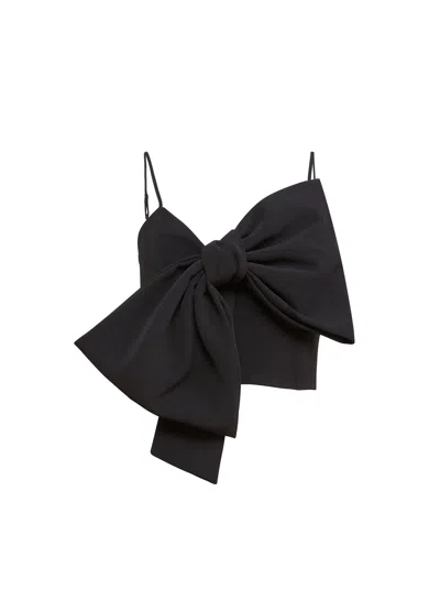 Fleur Du Mal Blair Bow Top In Black