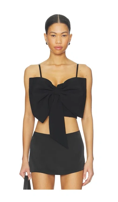 Fleur Du Mal Blair Bow Top In Black