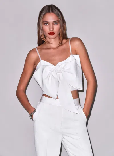 Fleur Du Mal Blair Bow Top In White