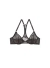 Fleur Du Mal Bouquet Floral-lace Racerback Bra In Black