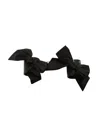 Fleur Du Mal Bow-detail Leather Cuffs In Black