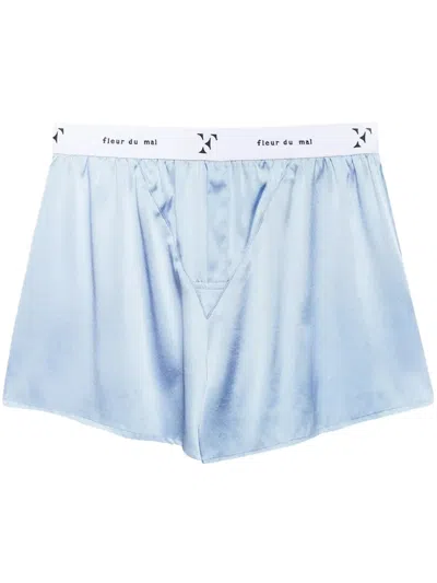 Fleur Du Mal Unisex Boxer Shorts In Blue