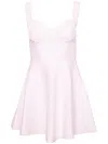 Fleur Du Mal Flare-skirt Mini Dress In White