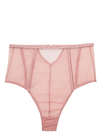 Fleur Du Mal Brilliant High-waist Briefs In Pink