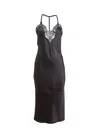 Fleur Du Mal Lace-trim Slip Dress In Black