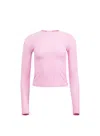 Fleur Du Mal Butter Long Sleeve Tee In Pink