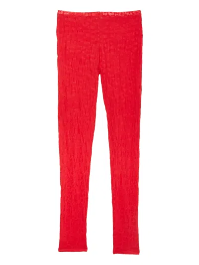 Fleur Du Mal Butter Patterned Legging In Red