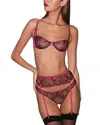 Fleur Du Mal Butterfly Embroidery Balconette Bra In Multi