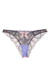 Fleur Du Mal Butterfly Embroidery Briefs In Purple