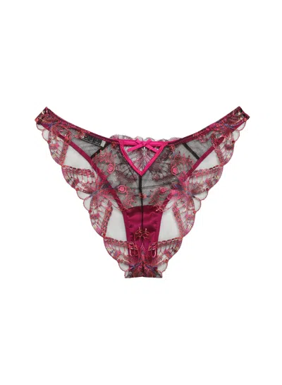 Fleur Du Mal Butterfly Embroidery Cheeky In Multi