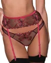 Fleur Du Mal Butterfly Embroidery Cheeky Bikini In Multi