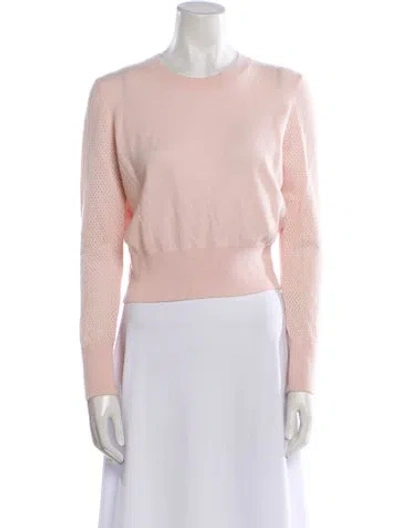 Pre-owned Fleur Du Mal Cashmere Crew Neck Sweater In Pink