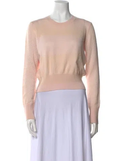 Pre-owned Fleur Du Mal Cashmere Crew Neck Sweater In Pink