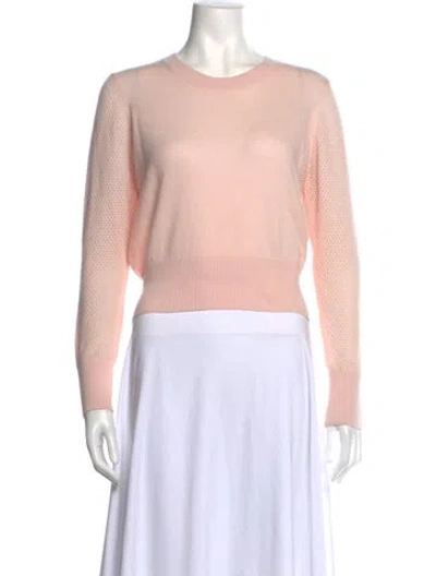 Pre-owned Fleur Du Mal Cashmere Crew Neck Sweater In Pink