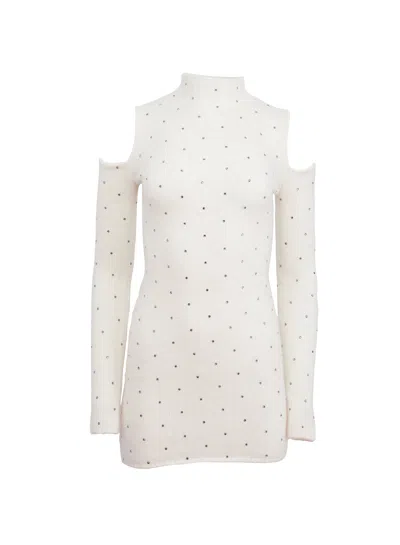 Fleur Du Mal Cashmere Mini Dress In Chantilly