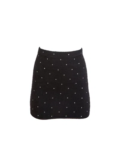 Fleur Du Mal Cashmere Mini Skirt In Black