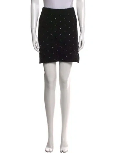 Pre-owned Fleur Du Mal Cashmere Mini Skirt W/ Tags In Black