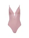 Fleur Du Mal Charlotte Lace And Recycled Jersey 3-way Bodysuit In Multi