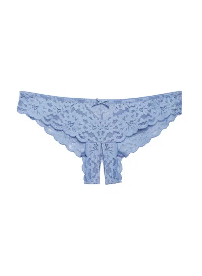 Fleur Du Mal Charlotte Cut-out Lace Briefs In Ciel