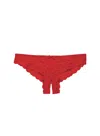 Fleur Du Mal Charlotte Crotchless Panty In Rouge