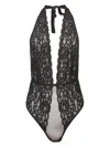 Fleur Du Mal Charlotte Sheer-lace Bodysuit In Black