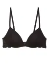 Fleur Du Mal Charlotte Lace Wireless Push Up Bra In Black