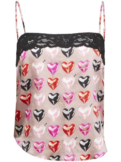 Fleur Du Mal Charlotte Lace Camisole In Pink