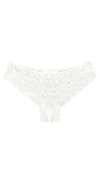 Fleur Du Mal Charlotte Lace Crotchless Panty In Ivory